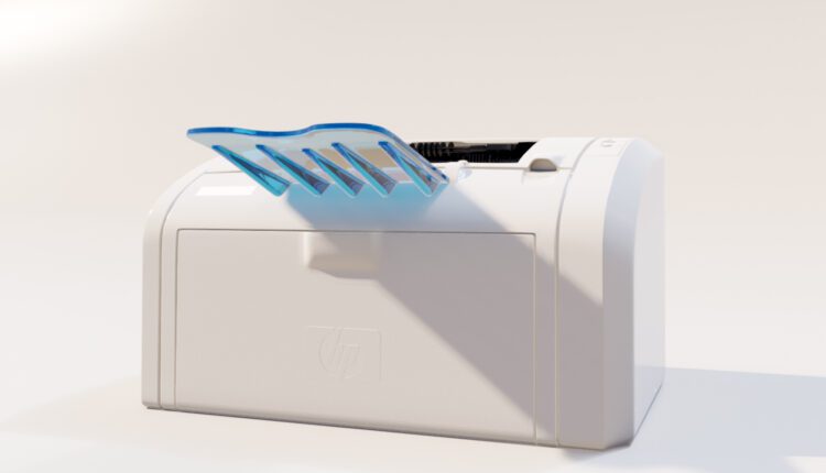 HP LaserJet 1018 Printer 3D model Free Download (2)