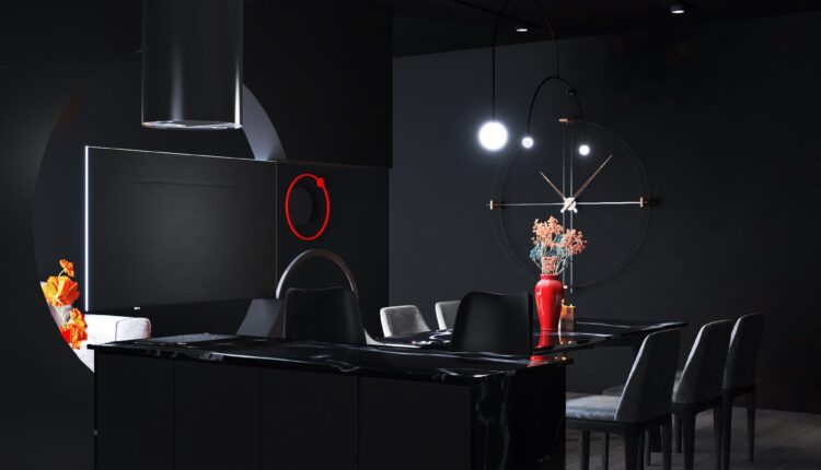 3D Interior Kitchen – Livingroom 238 Scene 3dsmax by Mai Hanh 3