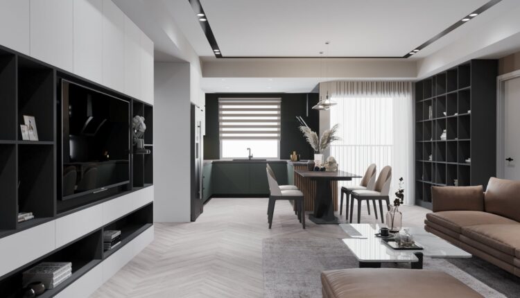 3D Interior Kitchen – Livingroom 247 Scene 3dsmax By Hoang Arc 2