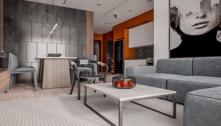 3D Interior Kitchen – Livingroom 261 Scene 3dsmax By Dung Chan 1