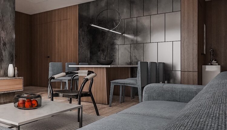 3D Interior Kitchen – Livingroom 261 Scene 3dsmax By Dung Chan 2