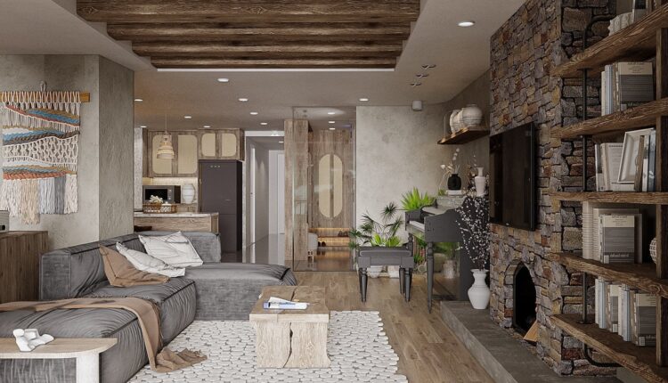 3D Interior Kitchen – Livingroom 263 Scene 3dsmax By Dung Dac 3