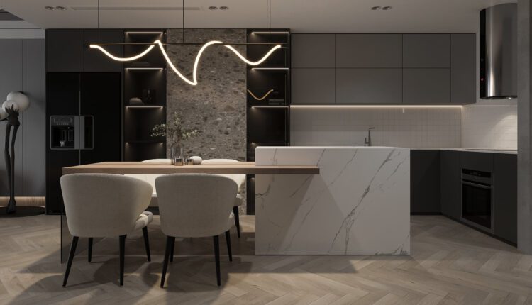 3D Interior Kitchen – Livingroom 264 Scene 3dsmax By Nguyen Ha 4