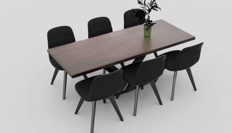 3D Model Dining Tables And Chairs 58 By Khang KnBstudio 2