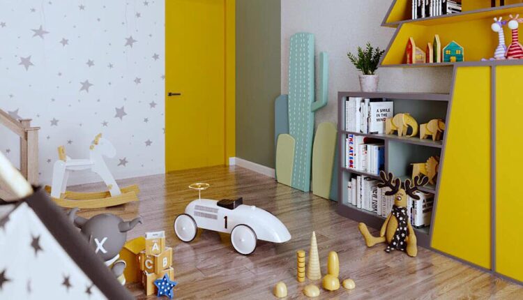 3D Model Interior Kids room Free Download By Hoan Phuc 4
