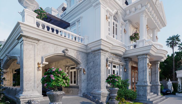 3D Exterior Neoclassical Villa Scene File 3dsmax By Duc Dung 5