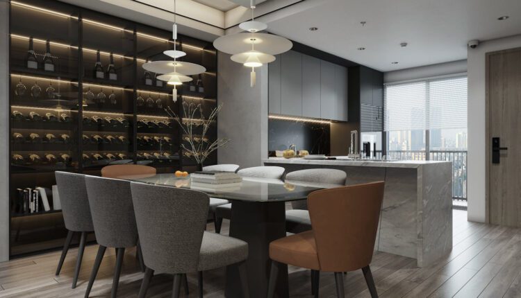 3D Interior Kitchen – Livingroom 282 Scene 3dsmax By Dat Hip 4