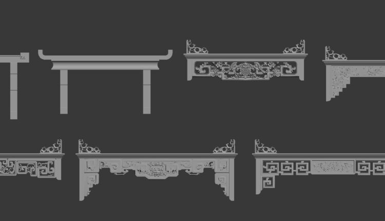 Free Download 3d Model Altar wall mounted 7 model