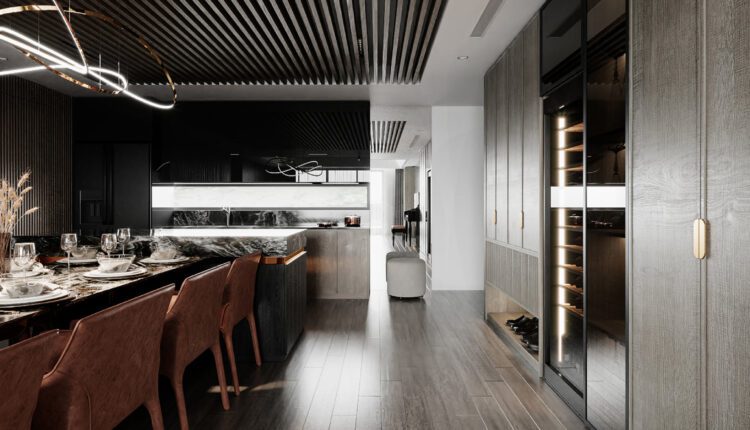 3D Interior Kitchen – Livingroom 296 Scene 3dsmax By Tuan Anh Nguyen