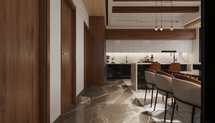 3D Interior Kitchen – Livingroom 297 Scene 3dsmax By Quang Pham