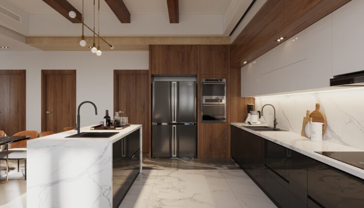 3D Interior Kitchen – Livingroom 297 Scene 3dsmax By Quang Pham