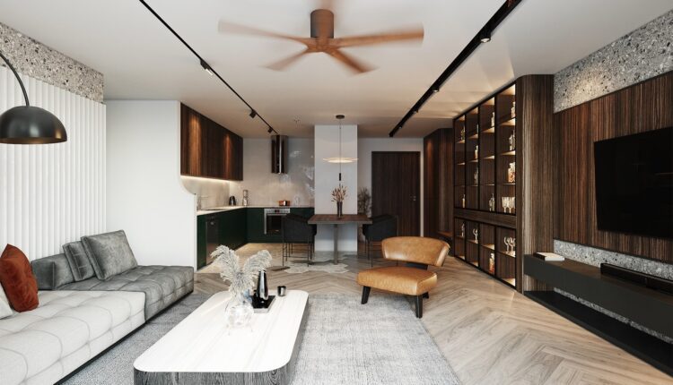 3D Interior Kitchen – Livingroom 304 Scene 3dsmax By Tran Dung