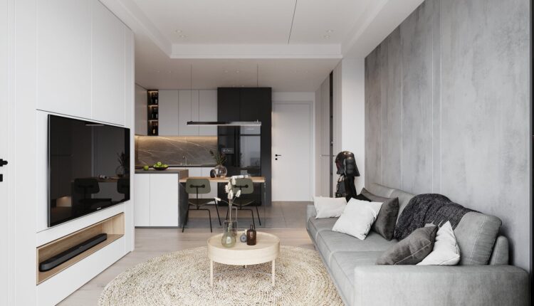 3D Interior Kitchen – Livingroom 306 Scene 3dsmax By Quoc Quyen