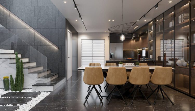 3D Interior Kitchen – Livingroom 310 Scene 3dsmax By Nguyen Ha