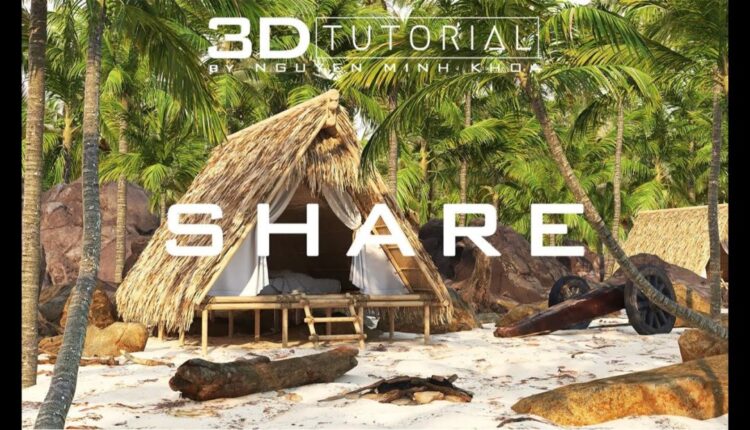 3D Model Beach cottagesFree Download By Nguyen Minh Khoa
