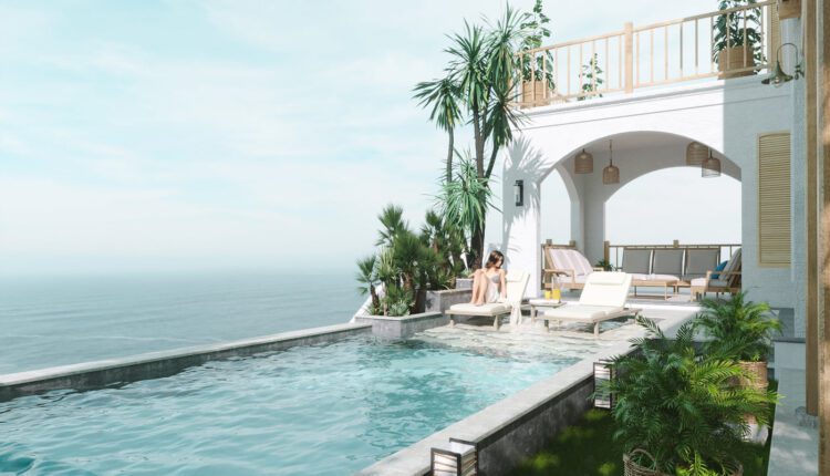 9567 3D Exterior Pool House Scene 3dsmax Free Download by Duong Chi Cuong