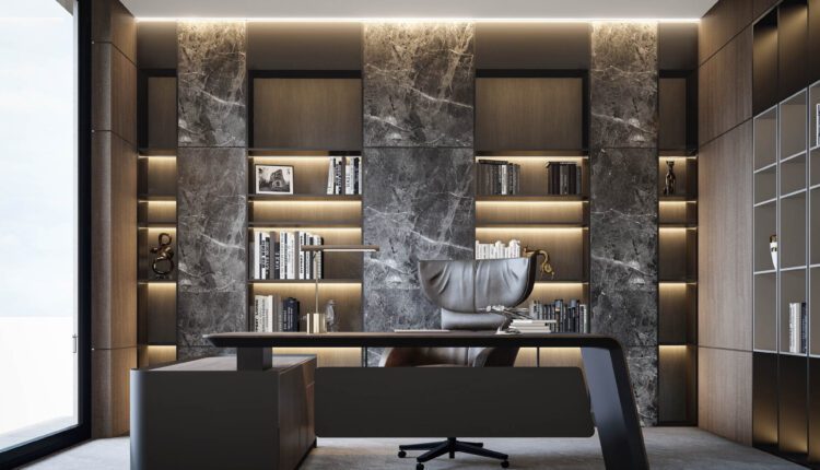 9585. Free 3D Interior Director Room Scene Model Download Pham Tan Trinh