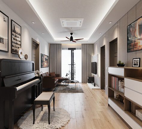 9627. 3D Interior Living Room Model For Free Download by LD Arc