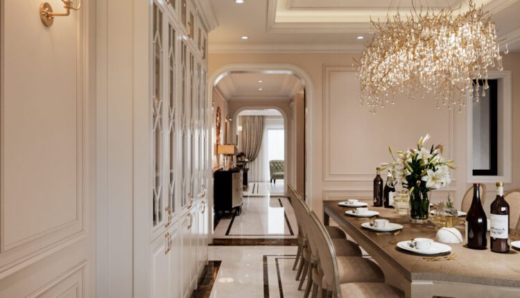 9628. 3D Interior Neoclassical Apartment Model For Free Download by Trung Kien Kts
