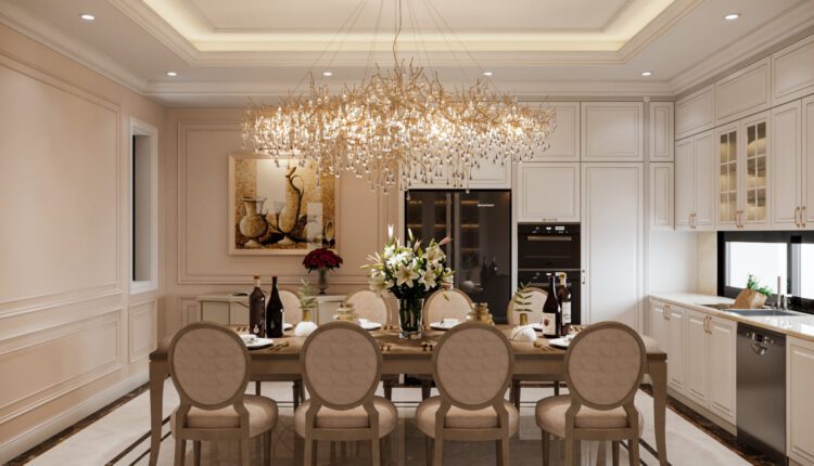 9628. 3D Interior Neoclassical Apartment Model For Free Download by Trung Kien Kts