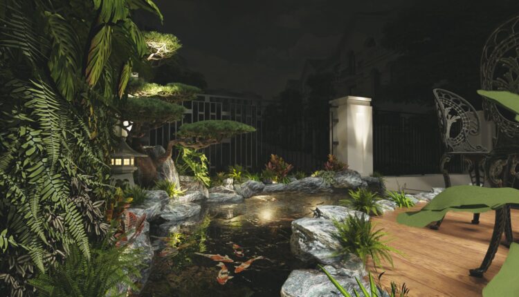 9684. 3D Exterior Villa Landscape Model Download by Long Gao
