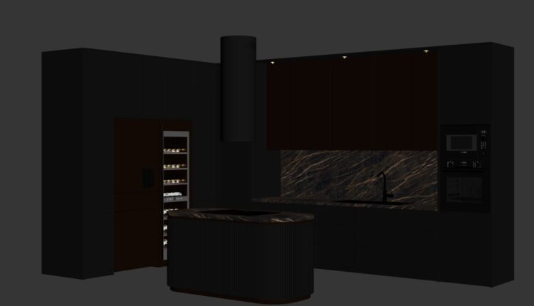 9703. Free 3D Kitchen Model Download by Do Huy Binh (7.3)