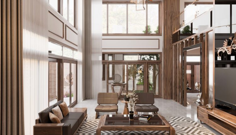 9732. 3D Living Room -Kitchen Interior Model Download by Phung Manh Ha