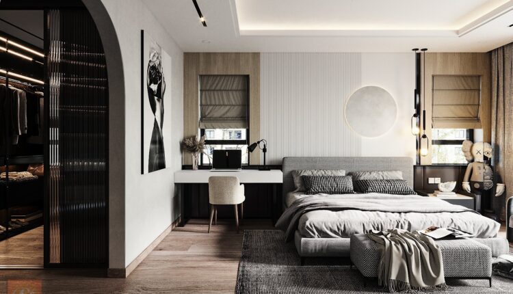 9742. 3D Bedroom Interior Model Download by Huyen Dang