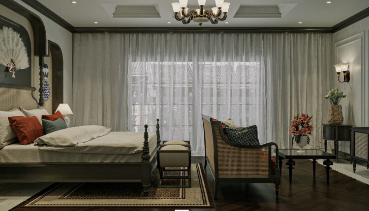 9760. 3D Indochine Bedroom Interior Model Download by Dat Nguyen