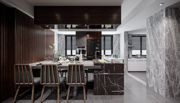 9767. 3D Kitchen Interior Model Download by Le Anh Tuan (1)