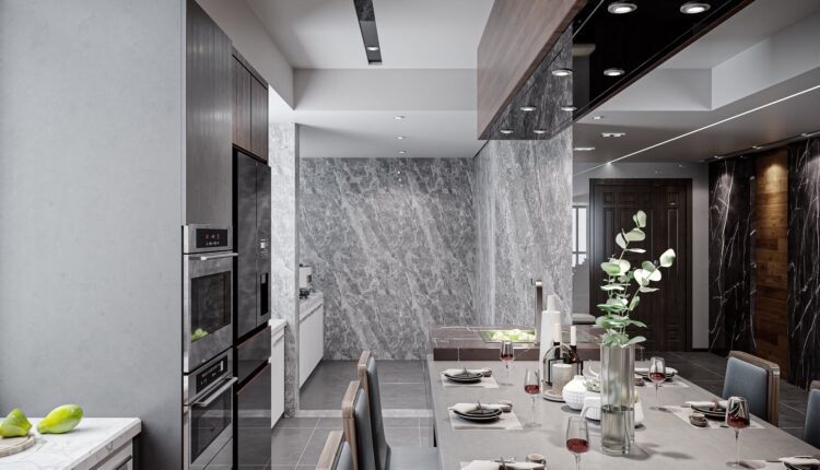9767. 3D Kitchen Interior Model Download by Le Anh Tuan (2)