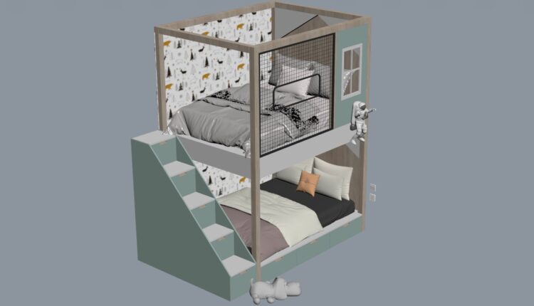 9786. 3D Child Bed Model For Free Download by An Ngoc