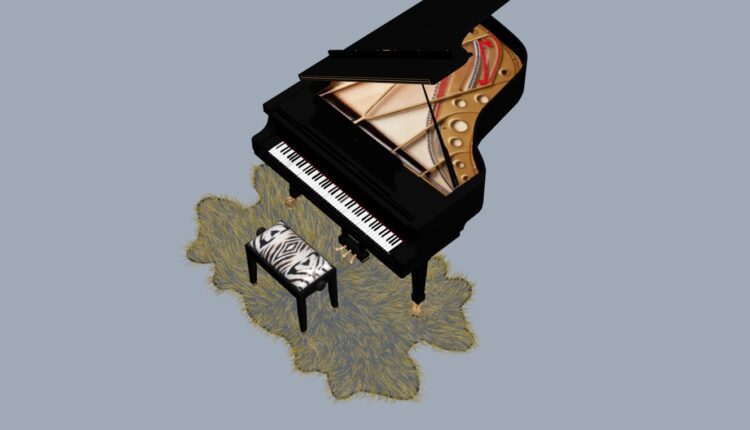 9822. 3D Piano Model For Free Download by Hoang Tuan