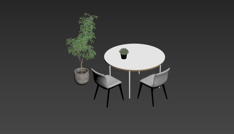 9836. Free 3D Dining Table And Chair Model Download by Le Hai