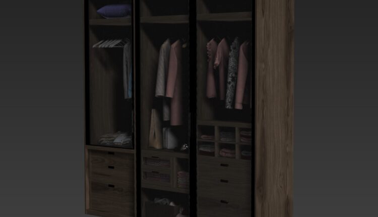 10019. Download Free Wardrobe Model by Viet Long Lee