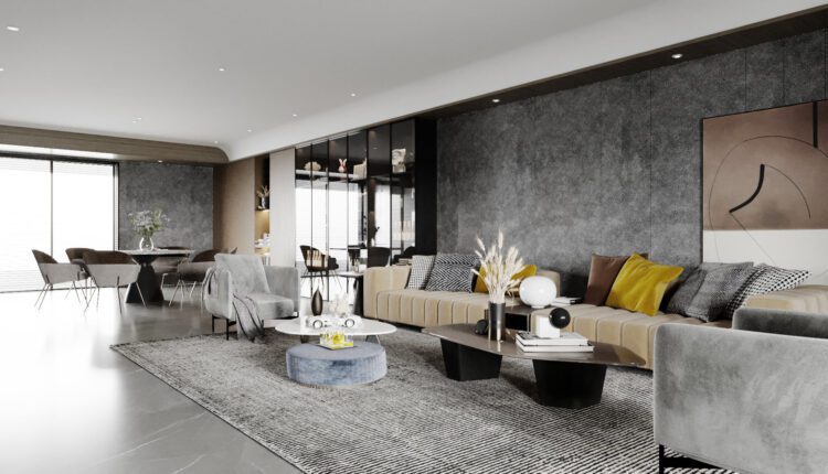 10161. Free 3D Living Room Interior Model Download by Doan Nguyen