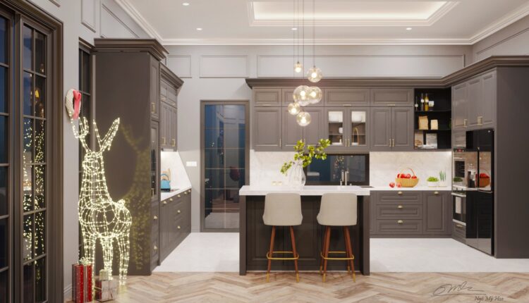 10172. Free 3D Living Room – Kitchen Interior Model Download by Ngo My Hoa