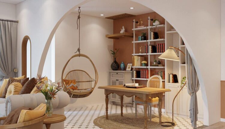 10188. Free 3D Living Room – Kitchen Interior Model Download by Hong Nhung