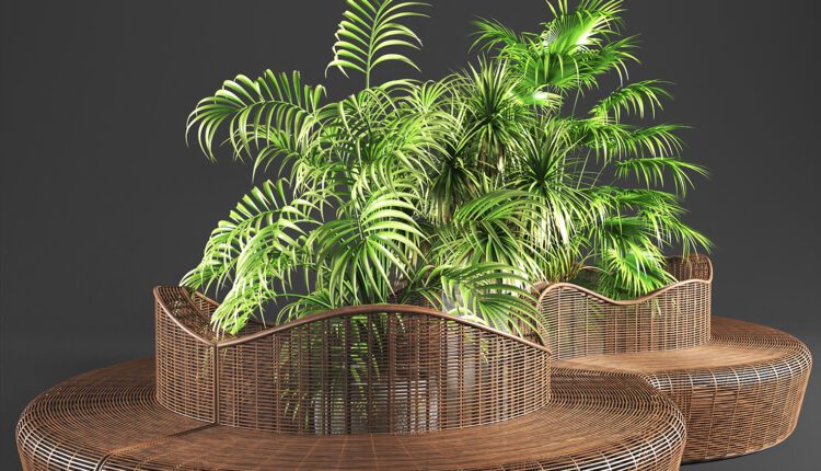 Download Free 3D Rattan Bench Model By Nguyen Minh Khoa