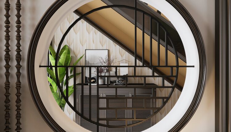 10294. 3D Indochine Living Room – Kitchen Interior Model Download by Vu Duy Khanh