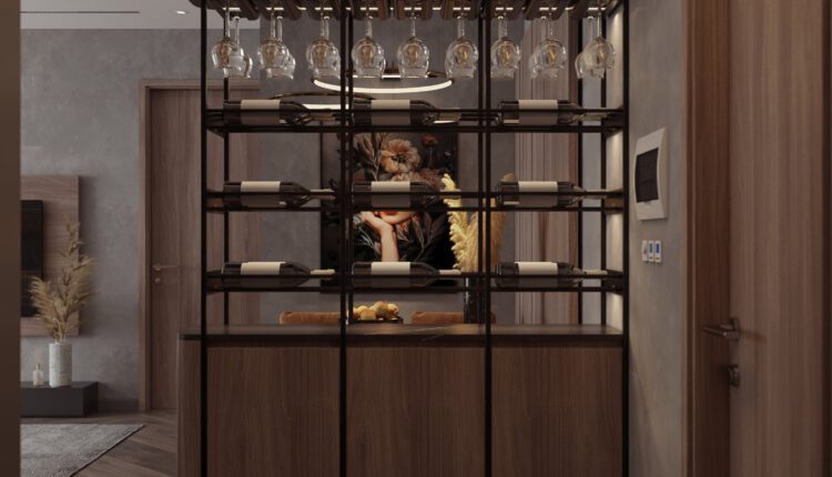 10396. 3D Living Room – Kitchen Interior Model Download By Hung Le