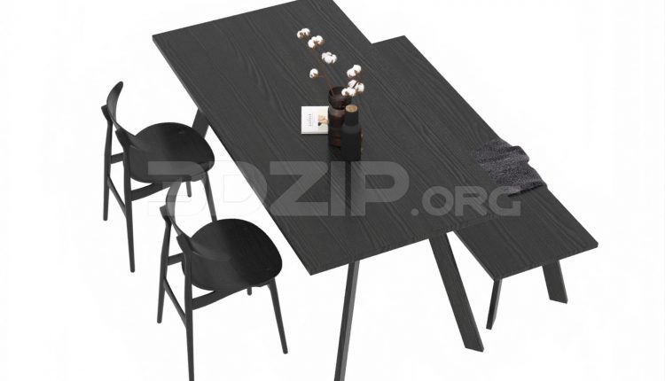 10561. Download Free Dining Table And Chair Model By Nguyen The Dinh
