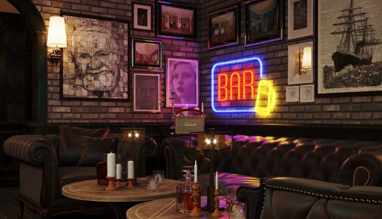 10664. 3D Bar Restaurant Interior Scene Model For Free Download by Tuan Dat
