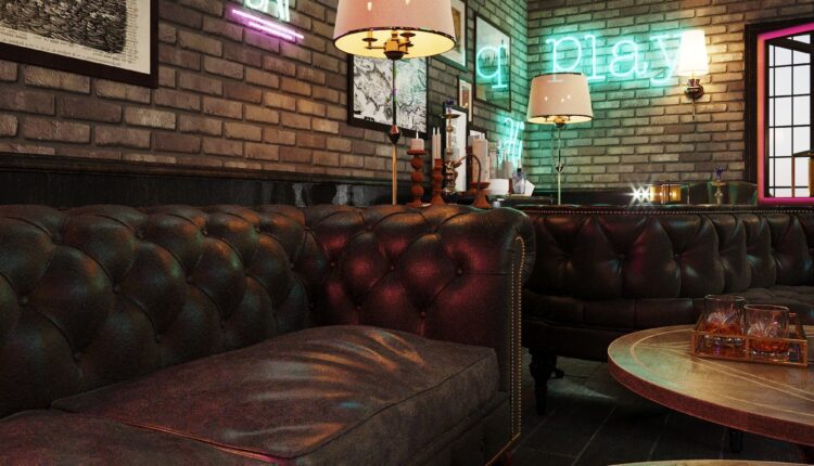 10664. 3D Bar Restaurant Interior Scene Model For Free Download by Tuan Dat