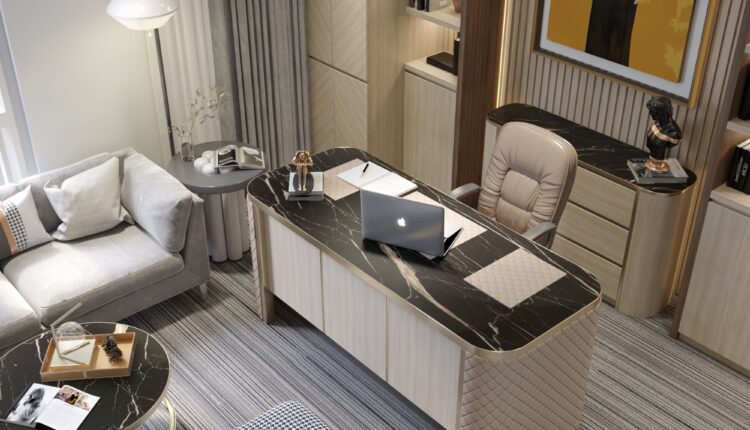 10694. Free 3D Office Room Interior Model Download by Han Dung