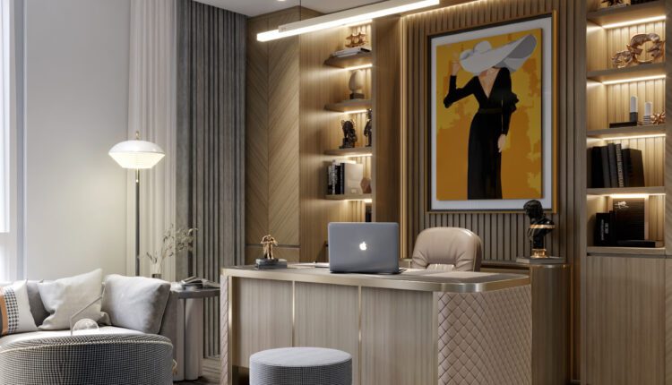 10694. Free 3D Office Room Interior Model Download by Han Dung