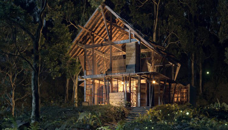 10750. 3D Wooden House Exterior Model Download By Nguyen Huu Thuan