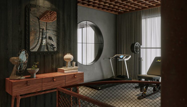 10811. 3D Loft Gym Interior Model Download By Quang Hieu