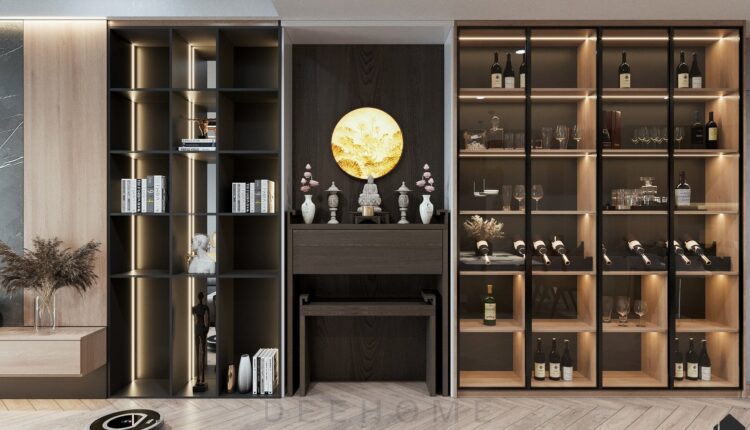 10872. 3D Living Room – Kitchen Interior Model Download By LuuAnh Van