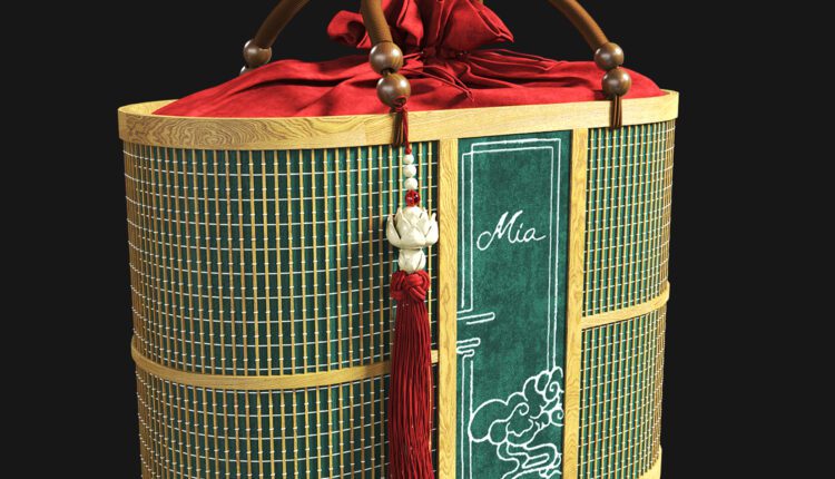 Download Free 3D Mia Moon Cake Gift Basket Model By Nguyen Minh Khoa